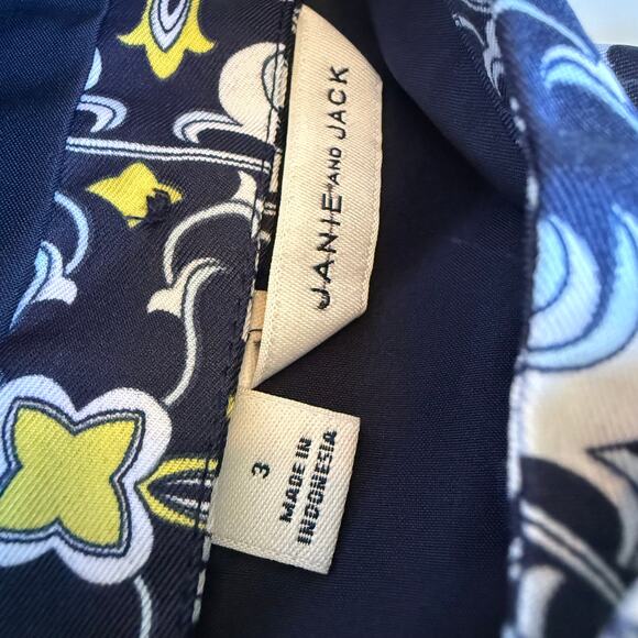 Janie and Jack Medallion Scarf Print Dress Girls 3 - Picture 8 of 12